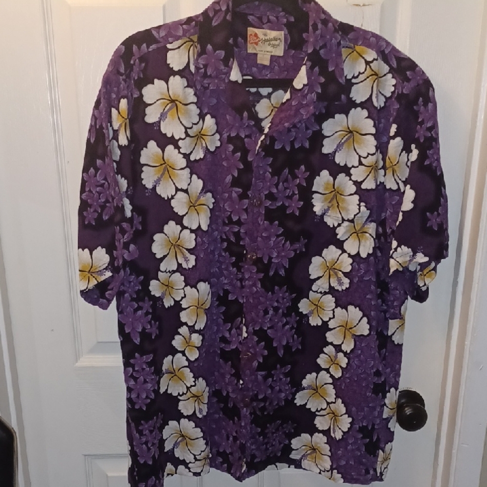 Hawaiian Purple Floral Men's Shirt